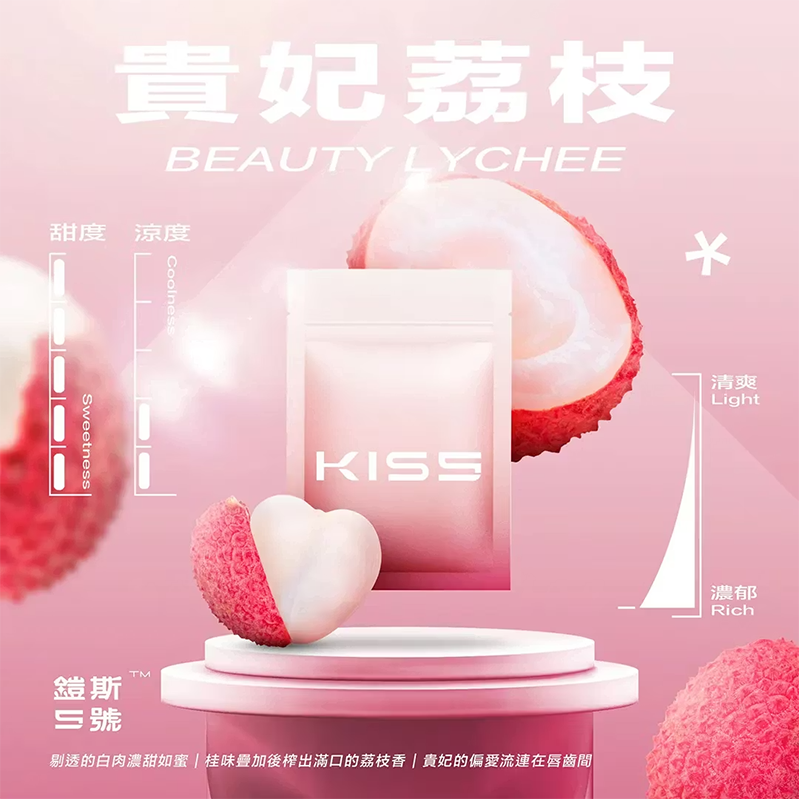 Kis5鎧斯電子煙煙彈｜2ml*3Pod｜通用一代｜3%濃度｜口味-貴妃荔枝