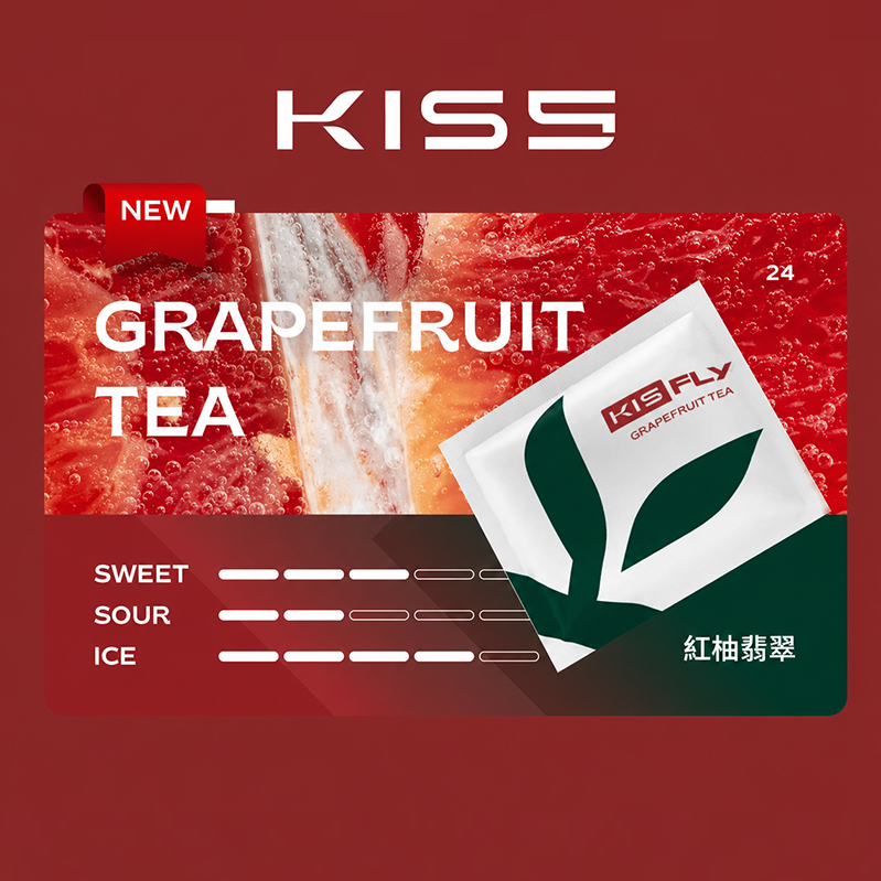 電子煙煙彈 KIS5 FLY｜2.3ml*3Pod｜3%濃度｜通用5、6代｜口味-紅柚翡翠