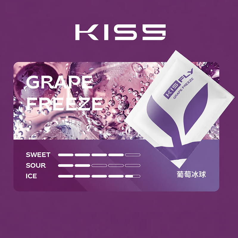 電子煙煙彈 KIS5 FLY｜2.3ml*3Pod｜3%濃度｜通用5、6代｜口味-葡萄冰球